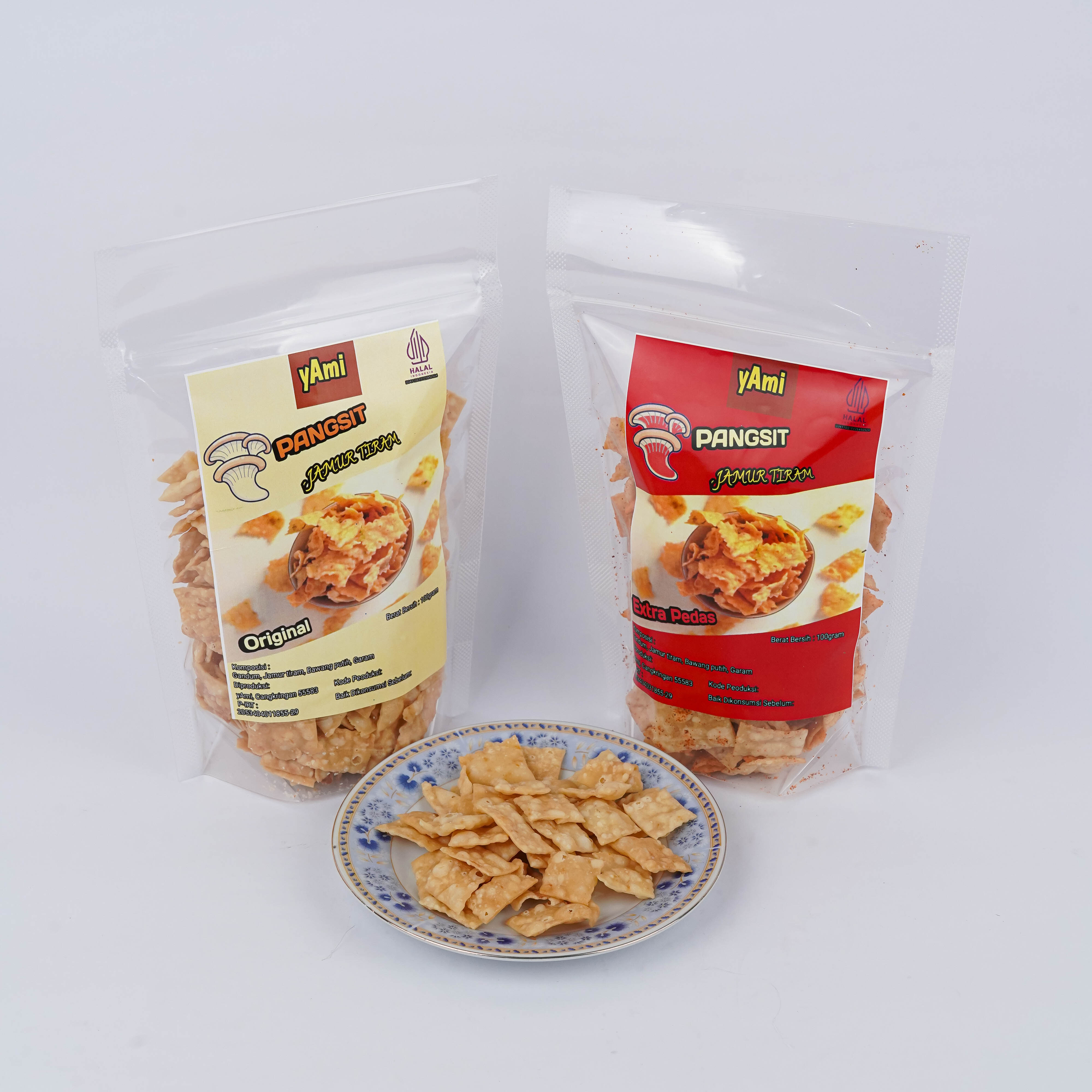 Yami Keripik Pangsit Jamur Tiram